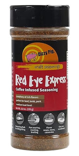 Dizzy Pig Red Eye Express Coffee-Infused Seasoning Rub (8oz Shaker) - Seasons 30+lbs of Food - Hand Made in the USA - MSG Free, Gluten Free