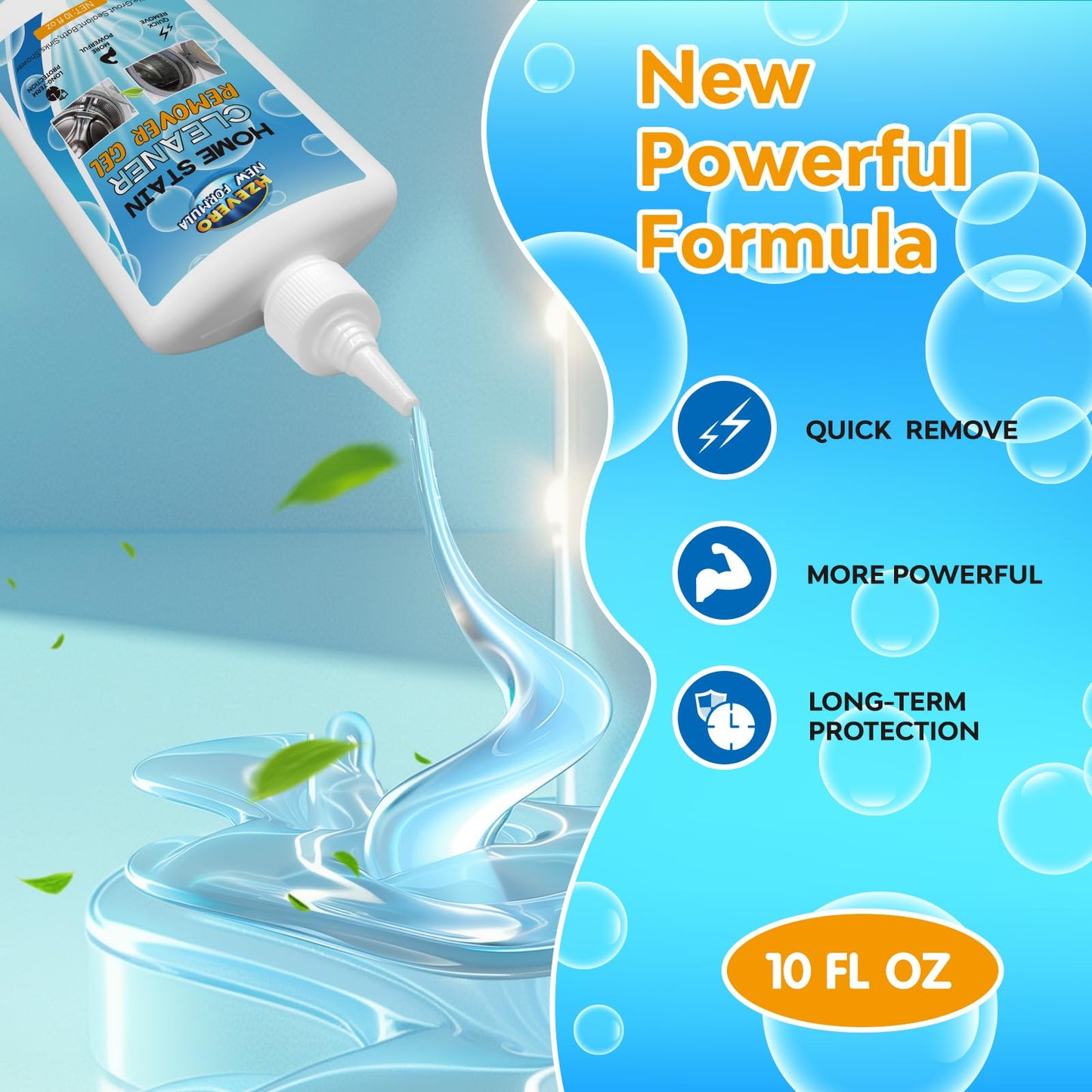 Mold Stain Remover Gel,Washing Machine Cleaner Front Load Washer Gasket Mold Remover Home Stain Cleaner Cleaning Gel for Grout Caulk, Bathroom