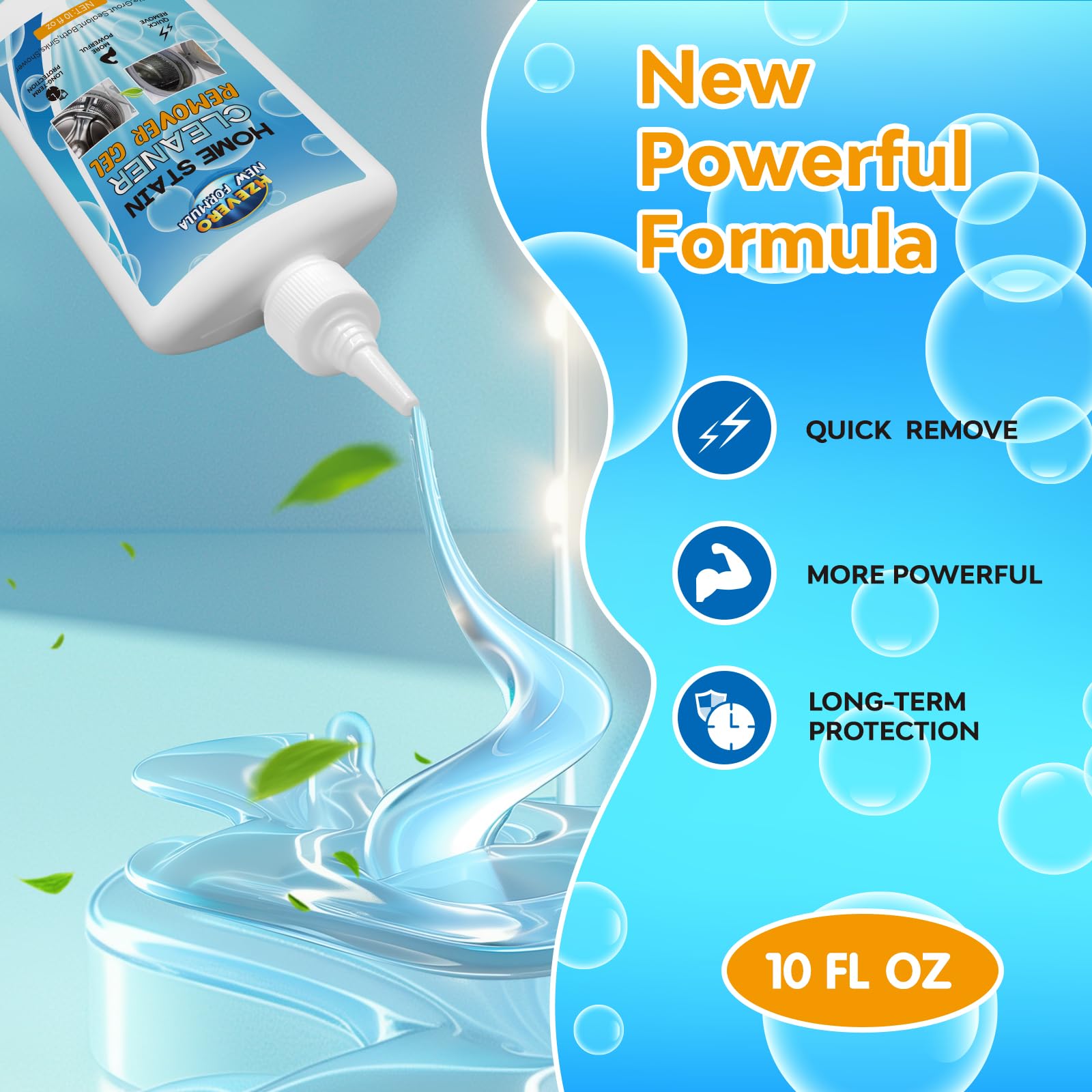 Mold Stain Remover Gel,Washing Machine Cleaner Front Load Washer Gasket Mold Remover Home Stain Cleaner Cleaning Gel for Grout Caulk, Bathroom