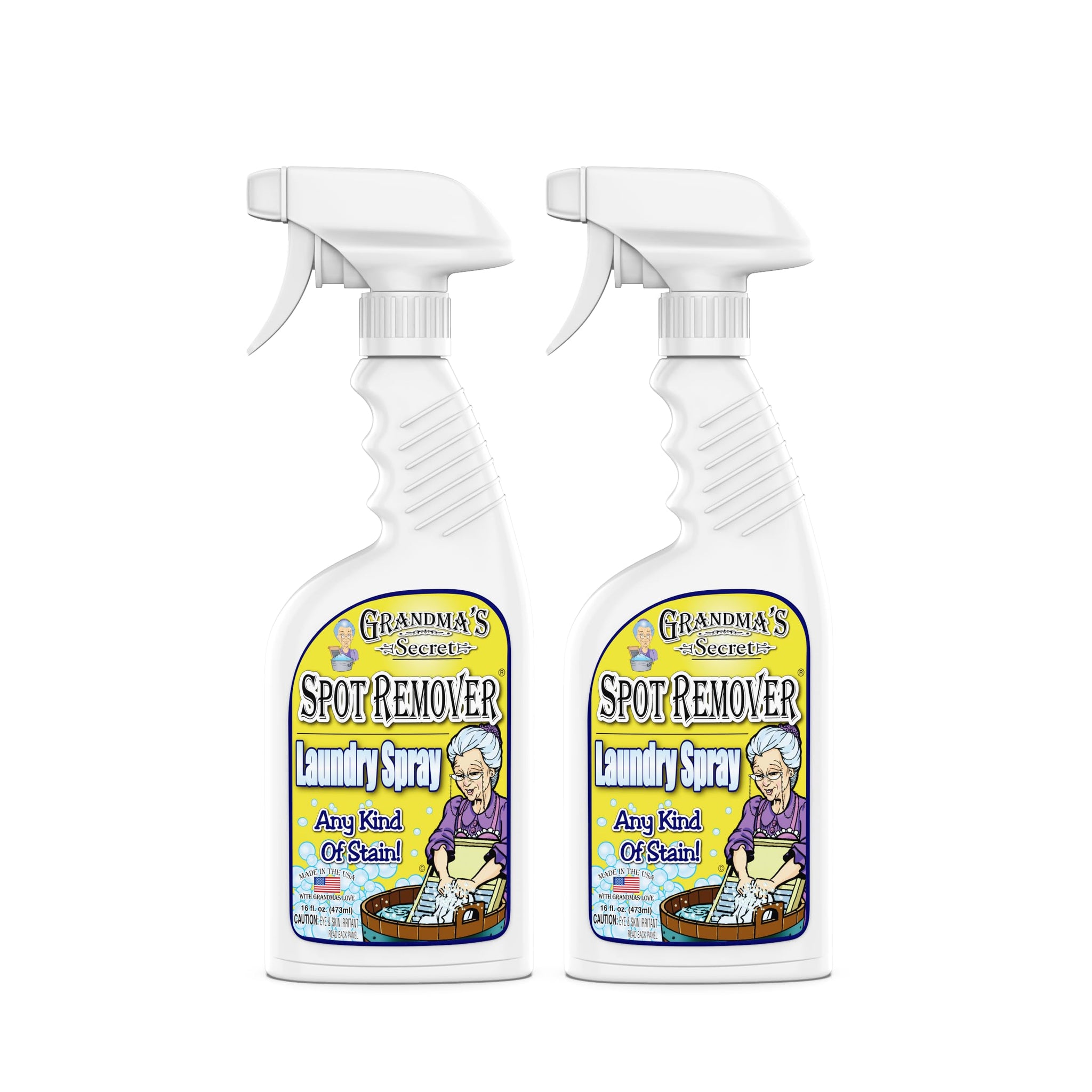 Grandma's Secret Spot Remover Laundry Spray - Chlorine, Bleach and Toxin-Free Fabric Stain Remover for Clothes - Removes Oil, Paint, Blood and Pet