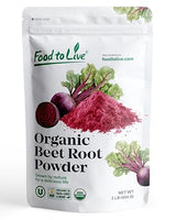 Food to Live Organic Beet Root Juice Powder, 1 Pound - Non-GMO, Raw, Keto, Vegan, Bulk, Contains Maltodextrin. Nitric Oxide Booster. Perfect