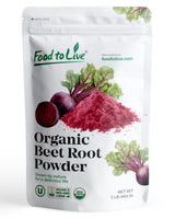 Food to Live Organic Beet Root Juice Powder, 1 Pound - Non-GMO, Raw, Keto, Vegan, Bulk, Contains Maltodextrin. Nitric Oxide Booster. Perfect
