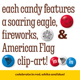 M&M'S USA Red, White, and Blue Patriotic Milk Chocolate Candy, 3 Pack