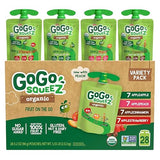 GoGo SqueeZ, Organic Applesauce, Variety Pack, 3.2 Ounce (28 Count)