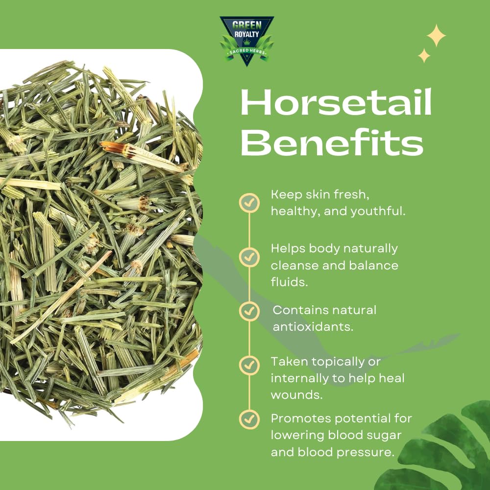Premium Loose Horsetail Tea 4oz (TE COLA DE CABALLO) | Makes 30+ tea cups | Shave Grass Resealable Bag | Crafted By Nature 100% All Natural.
