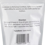 KOPABANA Brown Djeka Leaves | ogymama | Alchornea Cordifolia Dry Leaves | Christmas Bush | V steam Herbs | Yoni Care 1.5 oz