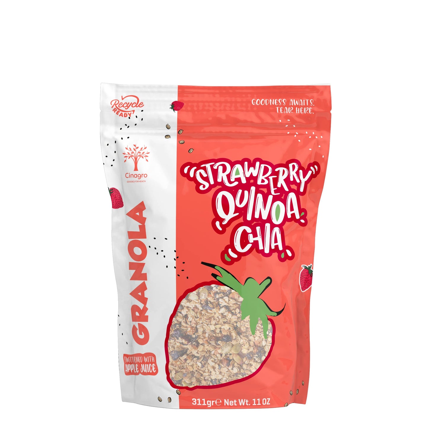 Cinagro Strawberry Quino Chia Vegan Granola