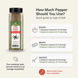 Good Tierra Black Pepper Ground 17 oz - Fine Ground Black Pepper Powder, Gluten Free Bulk Spice for Cooking, BBQ Seasoning, Italian Seasoning & Pantry