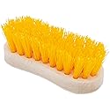 Stiff Bristle Brush - Scrub Brush for Deep Cleaning, Hand Brush with Hard Bristles, Utility Nylon Brush for Indoor and Outdoor, Wooden Boot Hand
