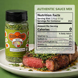 Kiss the Chef Chimichurri Sauce Mix & Blend, 2.25 oz - Authentic Argentinian Chimichurri Seasoning & Dry Rub - Herb & Garlic Spice Blend - Gluten