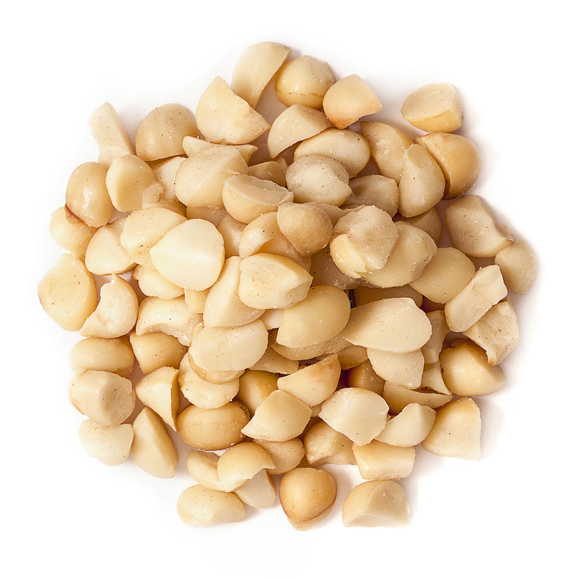 Food to Live Dry Roasted Macadamia Nuts Halves and Pieces, 1 Pound - Oven Toasted Unsalted Snack, Great for Baking and as Topping for Salads, Yogurt