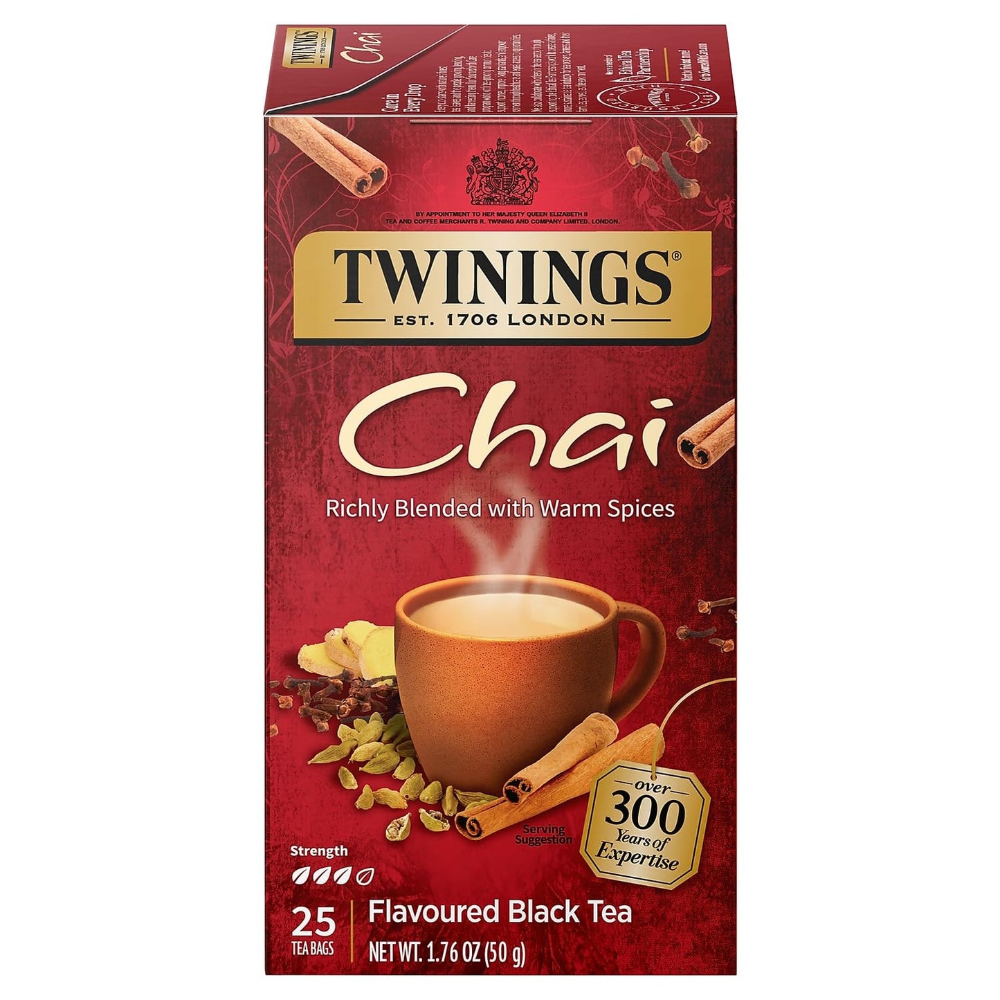 Twinings Chai Tea Bags, 25/Box (TNA51730)