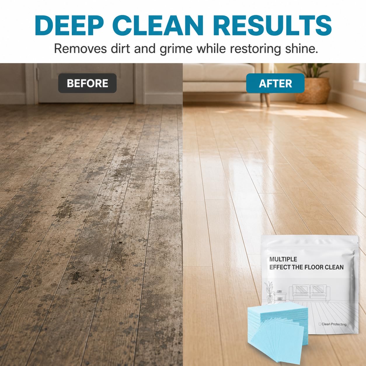 UsLikeDiy Multi-surface Floor Cleaning Tablets, Concentrated Deep Clean Pods, Works on Hardwood Tile Laminate Household Daily Cleaning, Camellia Fresh