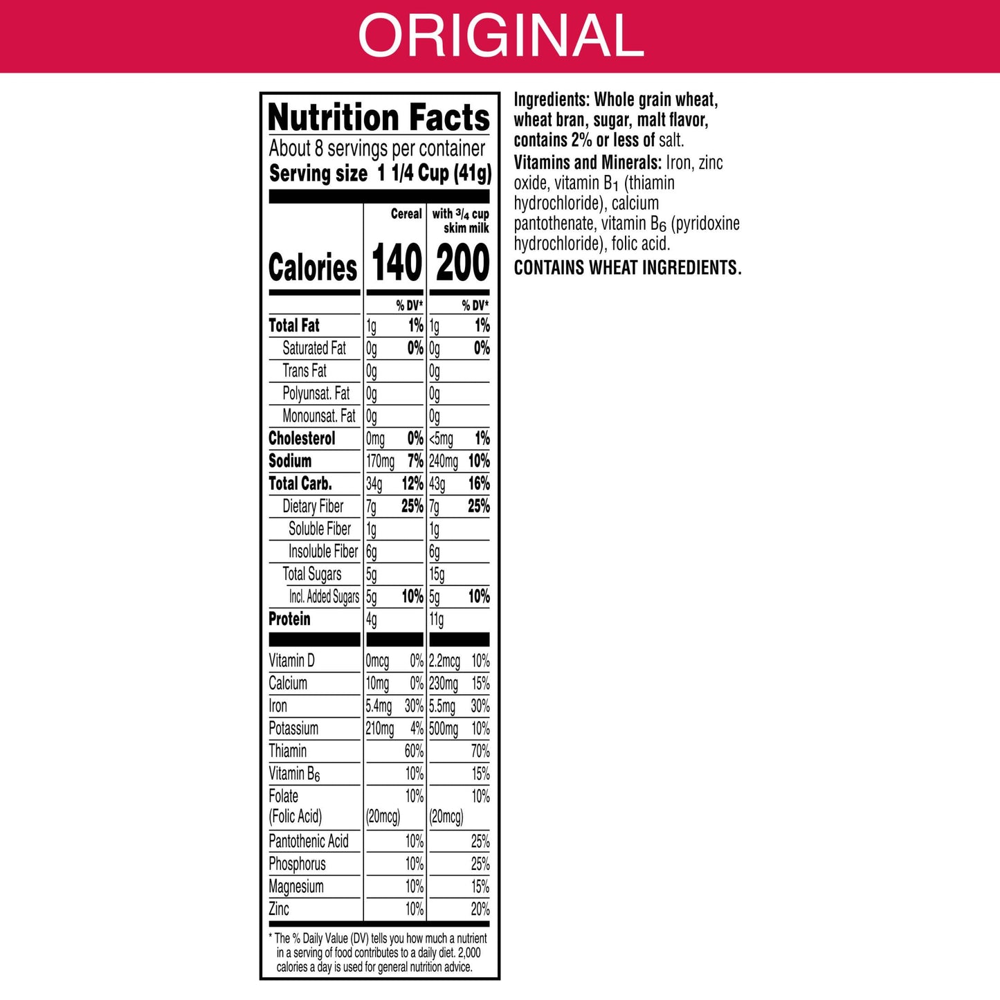 Kellogg's Complete Bran Breakfast Cereal, Fiber Cereal, Family Breakfast, Original, 11.6oz Box (1 Box)