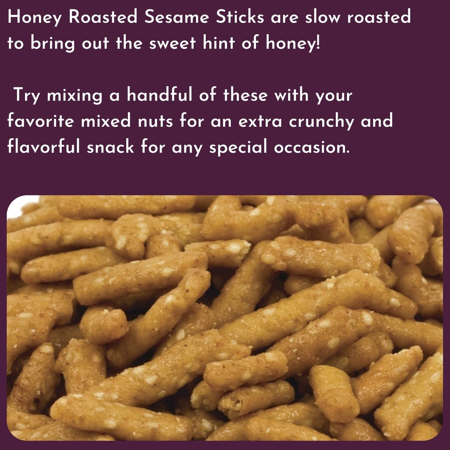 WinCrest Bulk Honey Roasted Sesame Sticks - 5 Lb Case