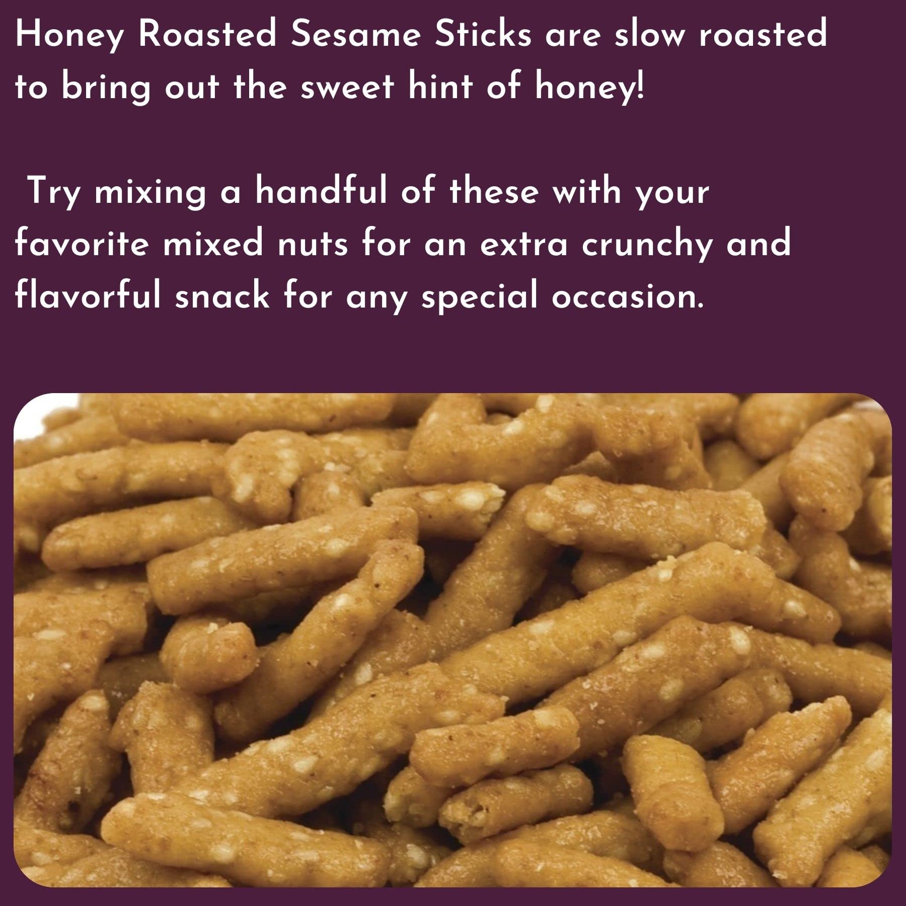 WinCrest Bulk Honey Roasted Sesame Sticks - 5 Lb Case