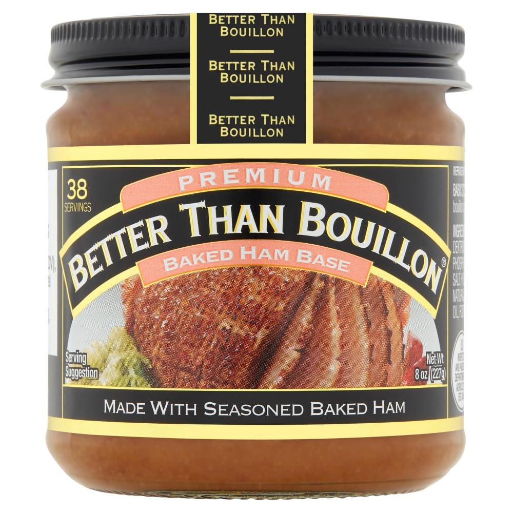 Better Than Bouillon Base Variety Pack, 1 Premium Baked Ham Base, 1 Culinary Collection Italian Herb Base, 1 Premium Turkey Base, 8 Ounce Jars (Pack