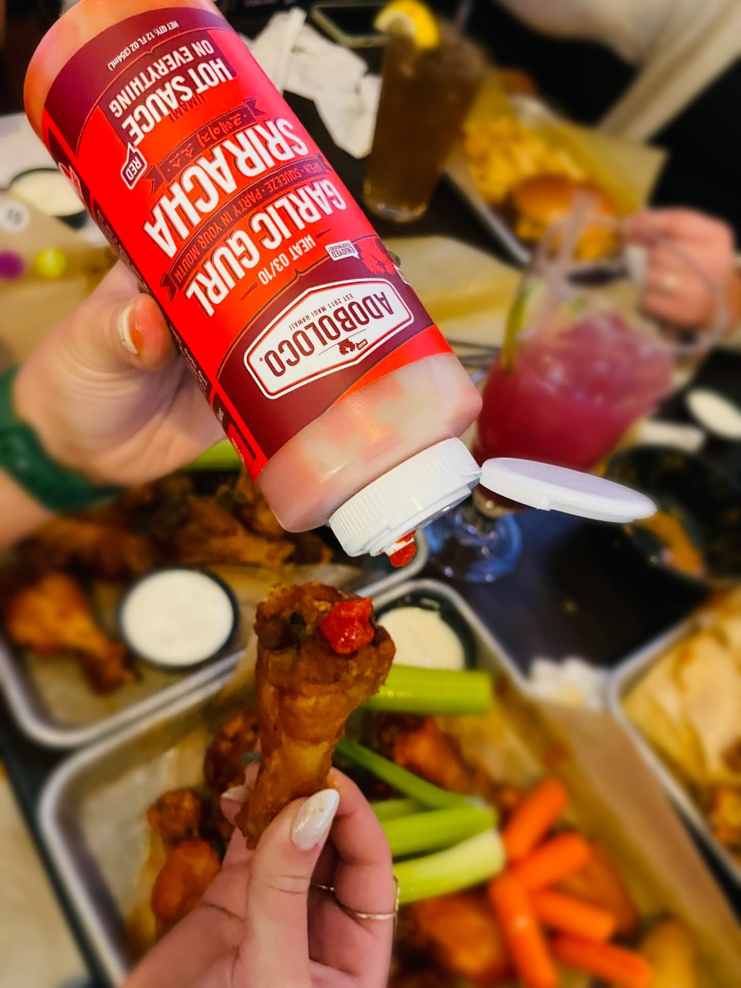 Adoboloco Garlic Gurl Sriracha Red Hot Sauce - 12oz, Red Fresno Chili Garlic Sauce