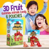 Fruit Snacks 3D Animals Gummy Candy Gift Box Snack, Kosher, Naturally Flavored, Made With Real Concentrated Fruit Juice, No Artificial Colors or