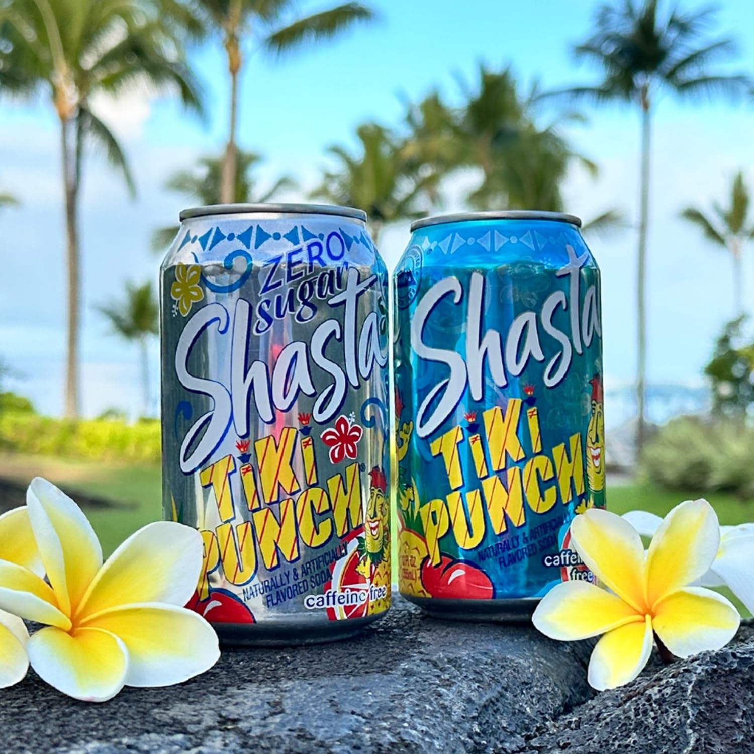 Shasta Tiki Punch | 12-Pack of 12oz Cans | Tropical Fruit Punch Flavor | Sweet & Bold | Caffeine-Free
