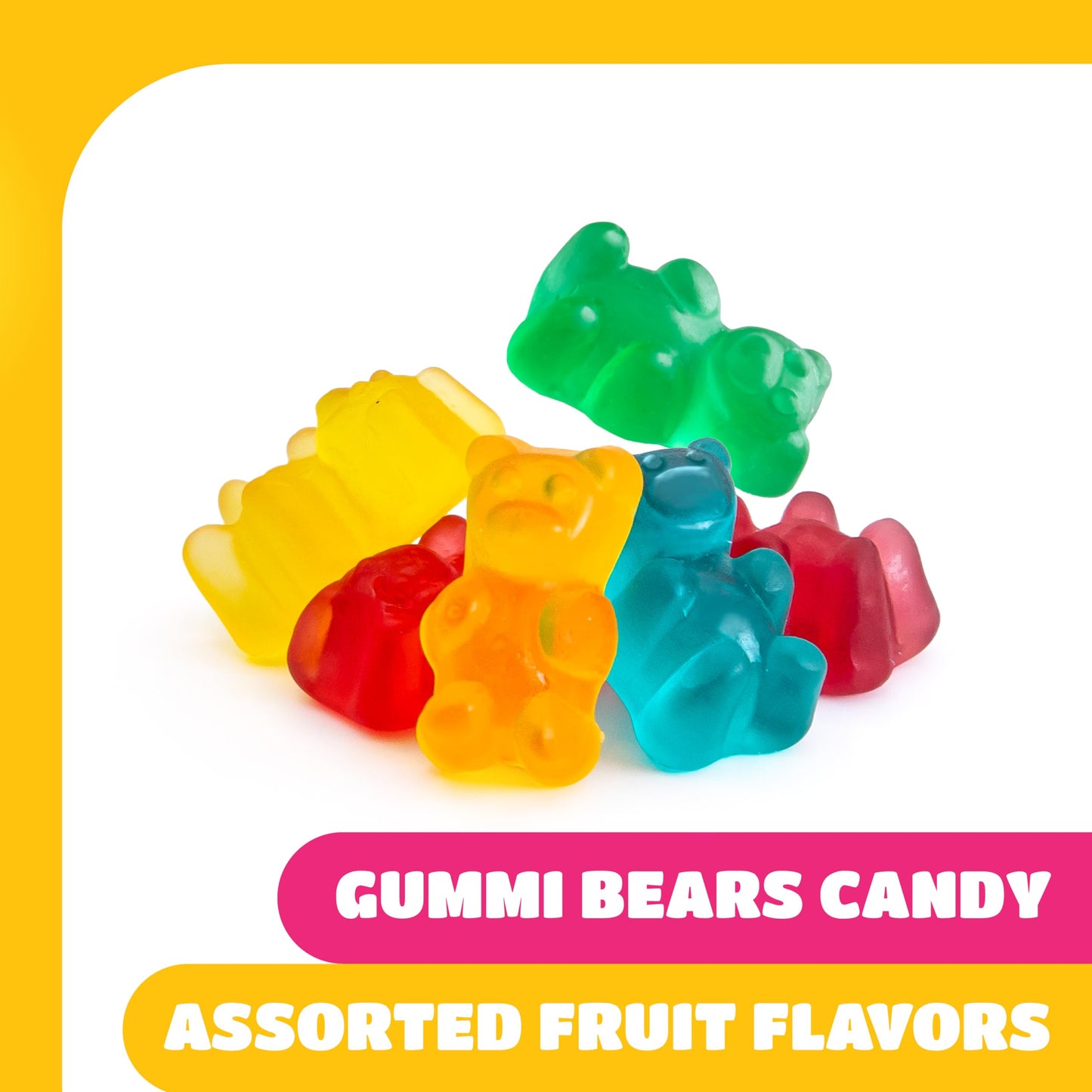 Gummi Bears - 1 Pound Pack - Gummy Candy - Assorted Fruit Flavors - Chewy Candy for Parties, Snacking, and Goodie Bags - Classic Gummies - Lunchbox