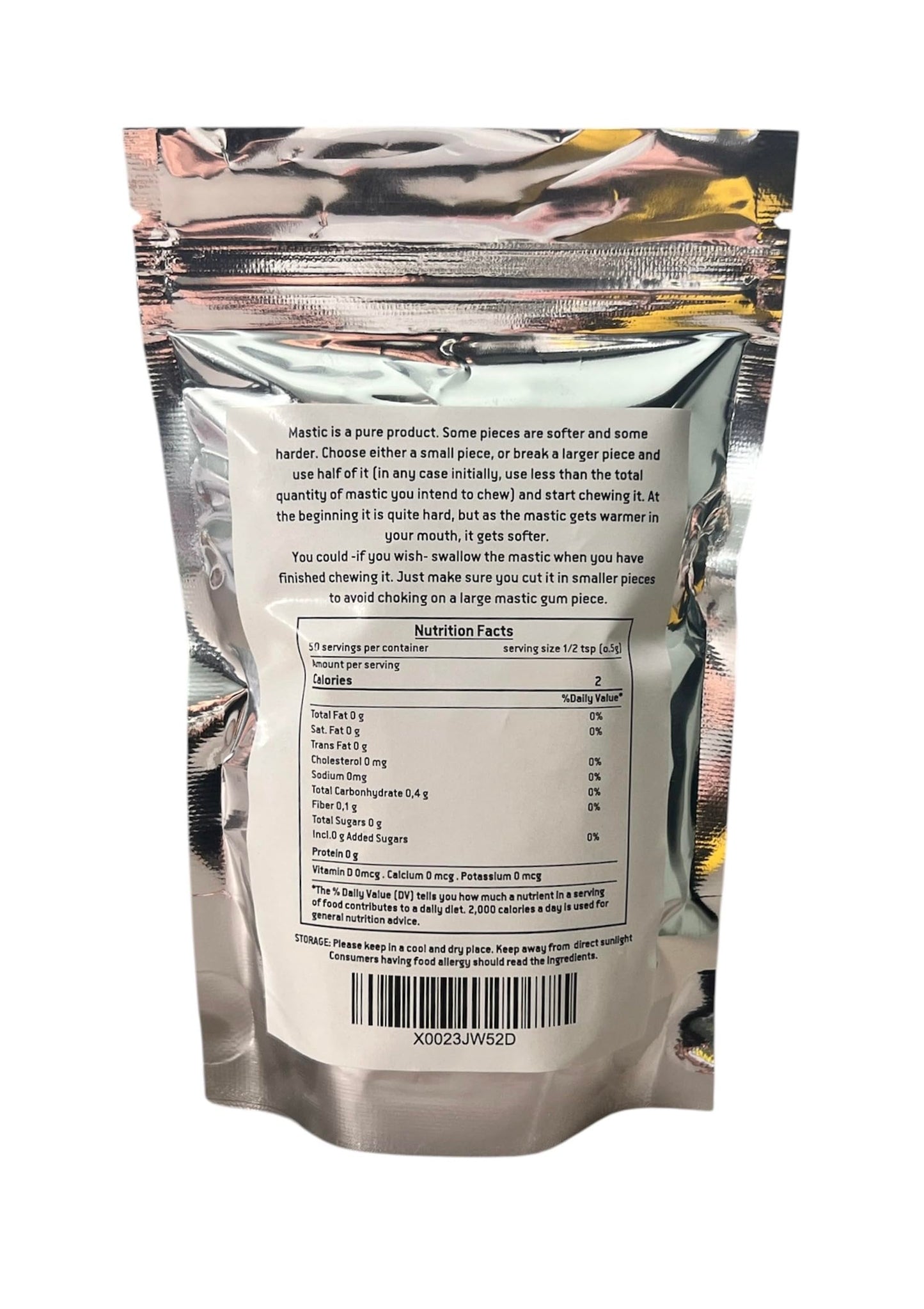 Chios Mastiha Pack 25gr (0.88oz) Medium Tears - 100% Pure Mastic Gum from Mastic Growers - Natural Raw Resin for Facial Toning & Jawline - Sugar-Free