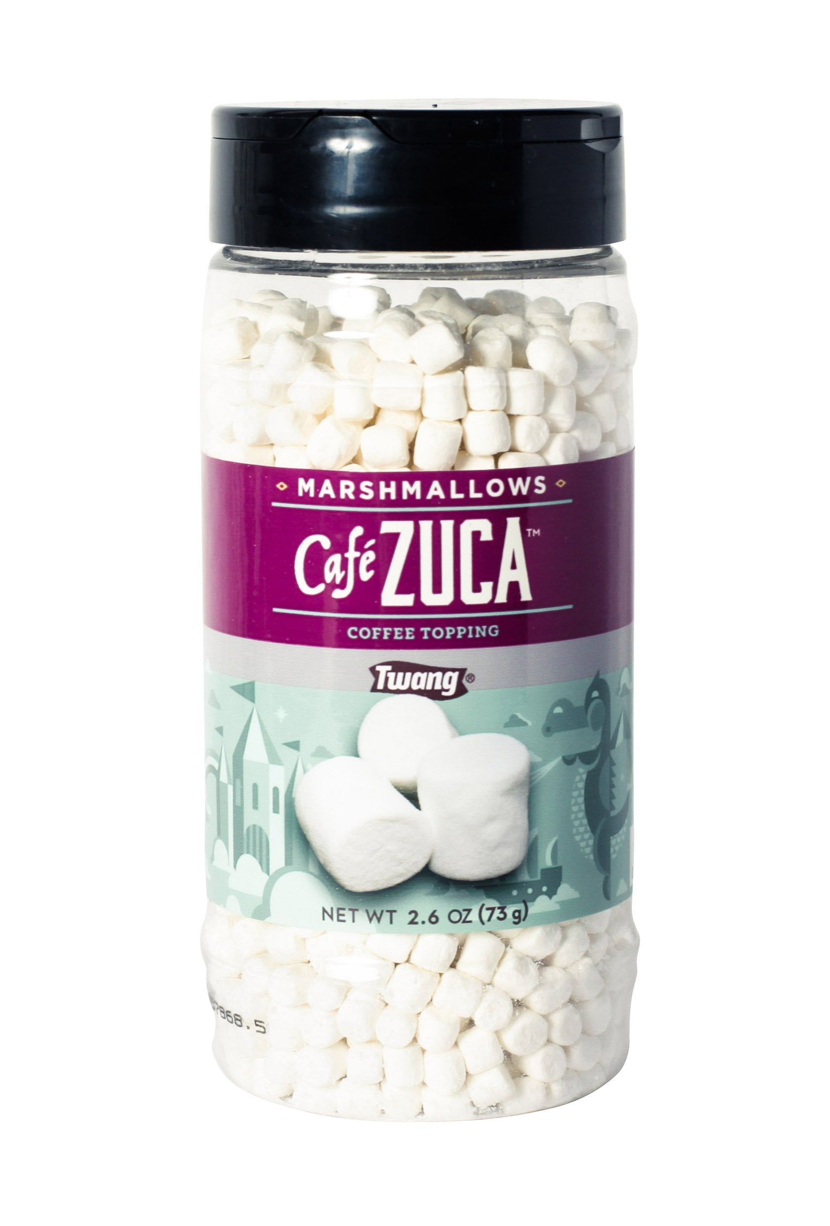 Twang Café Zuca Dehydrated Mini Marshmallows, Coffee Topping, 2.6 Oz - 2 Pack