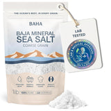 BAHA - 1 lb. Baja Mineral Sea Salt | Original Natural Grain Baha Mineral Salt from Sea of Cortez | Low Sodium & Mineral | For Cooking, Plating and