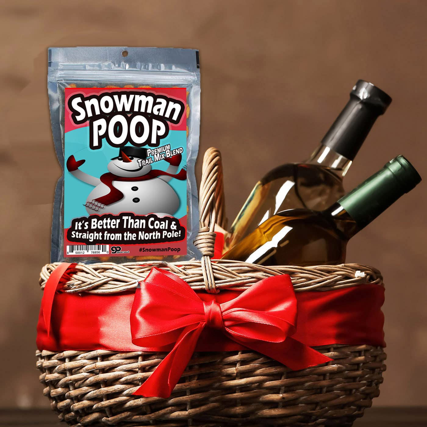 Snowman Poop Trail Mix - Holiday Food Gifts for Teens and Adults - Gourmet Trail Mix, Funny Stocking Stuffer, Made in the USA