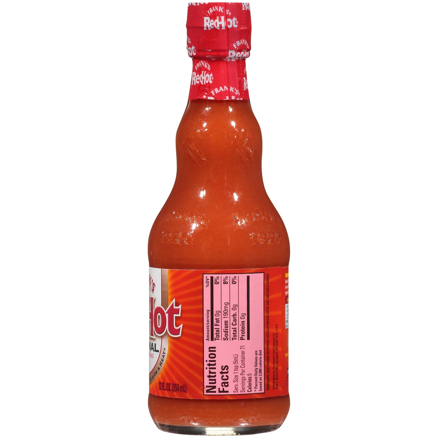 Frank's RedHot Hot Sauce, Original, Made with Cayenne Peppers, Ready-To-Use, Shake or Pour Over Chicken Wings, Sandwiches, Pizza, and More for the