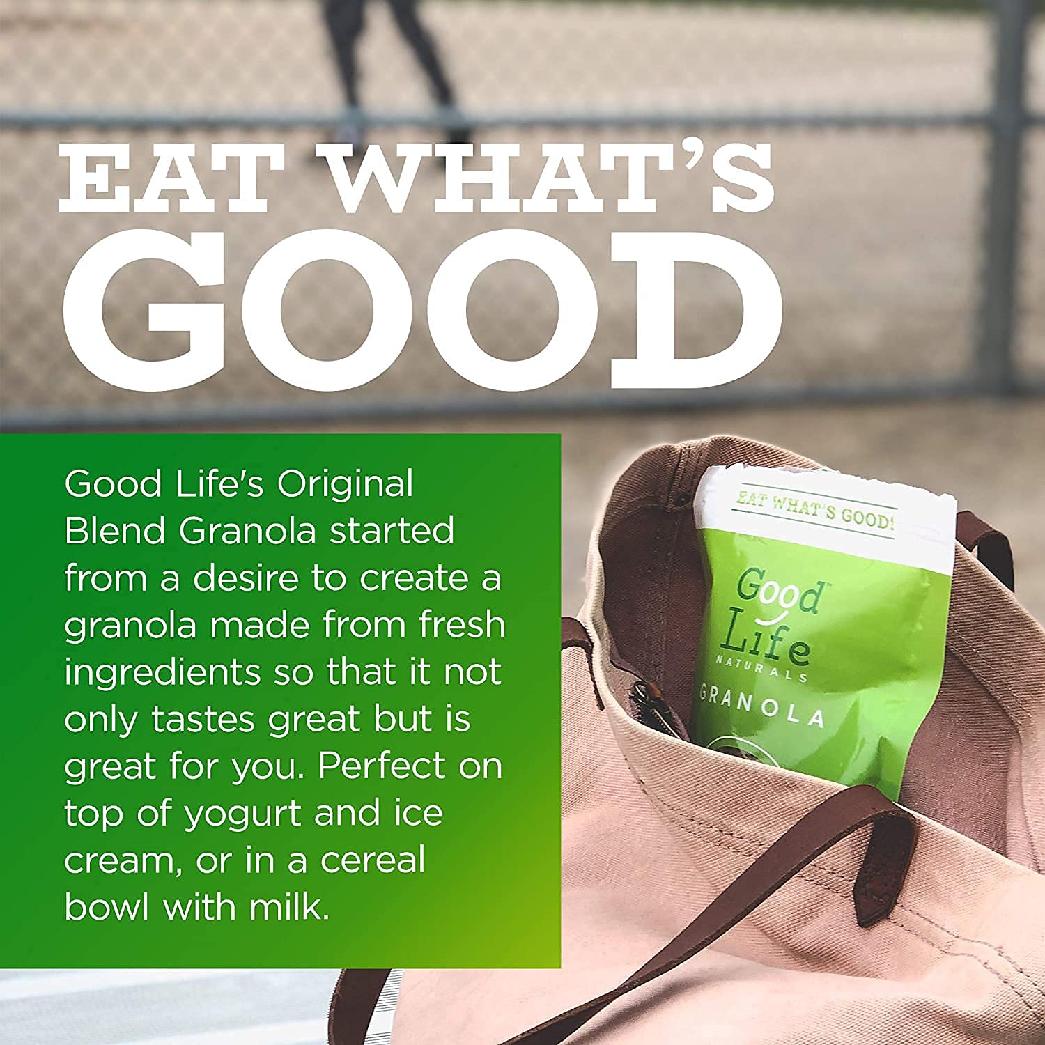 Good Life Natural’s Granola Cereal | Artisan Blended Natural Ingredients | Almonds, Pecans, Vanilla, & Cinnamon | No Artificial Flavoring or