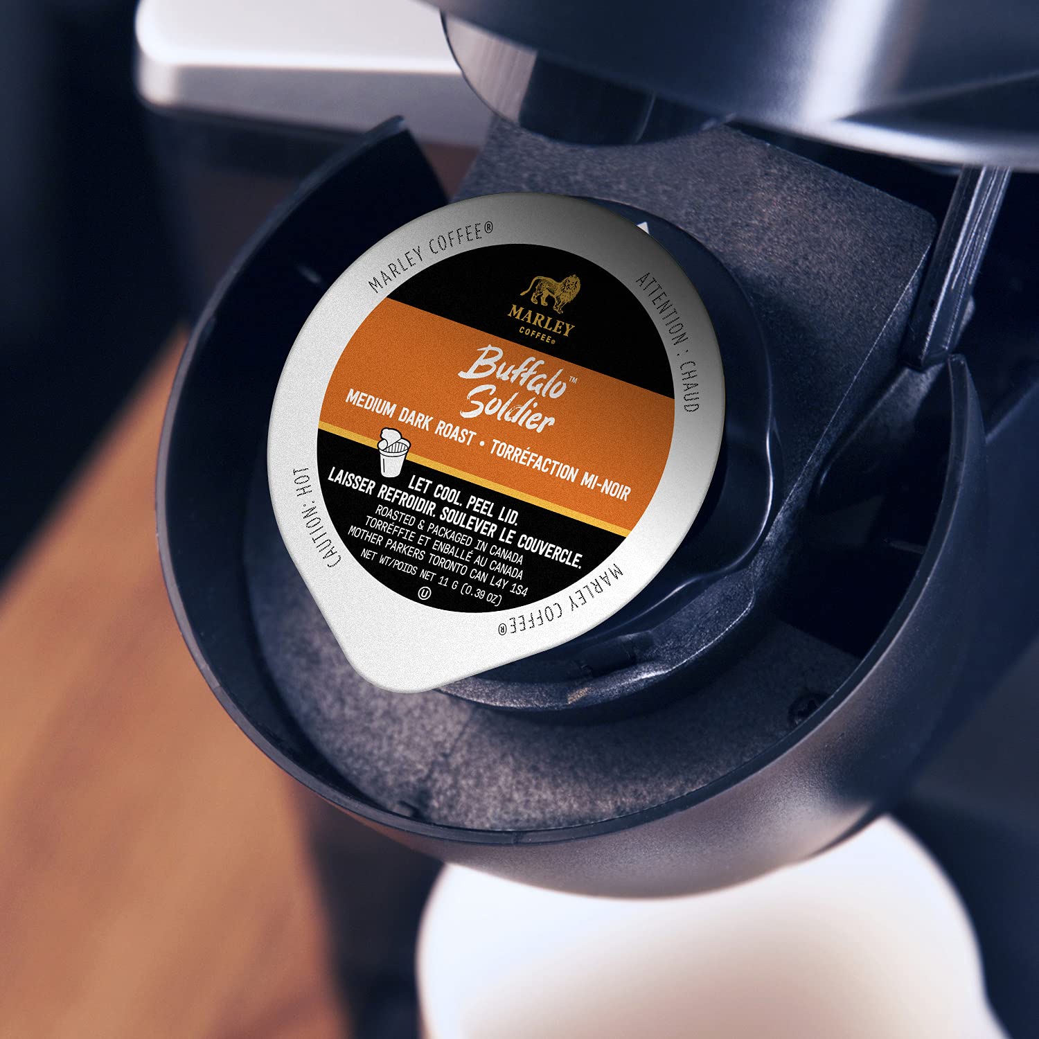 Marley Coffee Single Serve K-Cup Compatible Capsules, Buffalo Soldier, Medium-Dark Roast, 24 Count - Packaging may vary