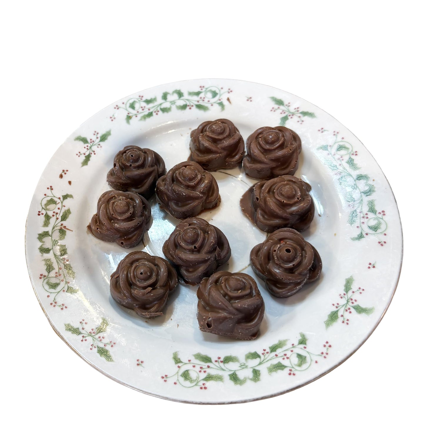 10-Piece 2OZ Chocolate Gourmet Homemade Snack with Nuts Small Rose Shape Chocolate-SMALLROSE-NF
