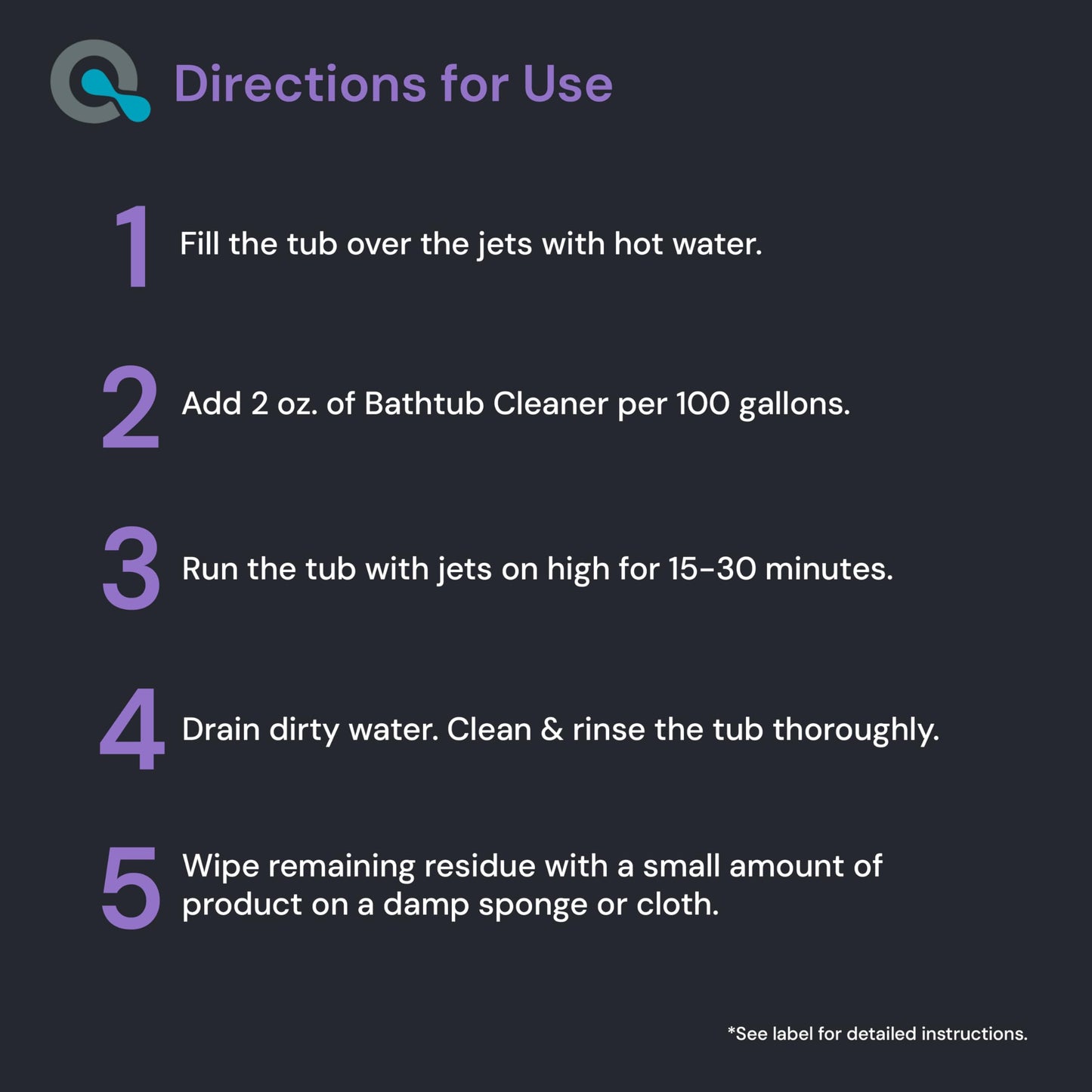 AquaDoc Jetted Bathtub Cleaner - Bathtub Jet Cleaner & Spa Cleaner Chemical - Fast Acting Jetted Tub Cleaner - Recommended Jet Tub Cleaner for Bathtub