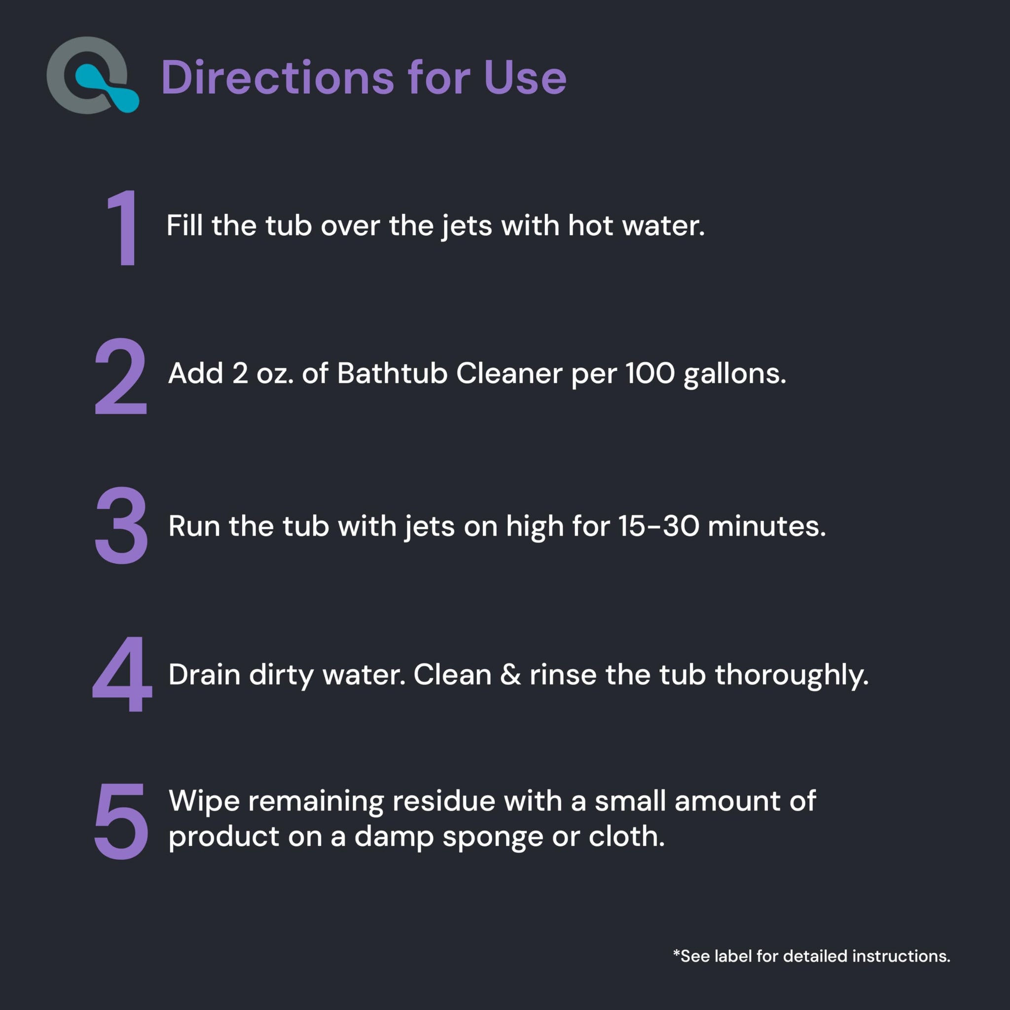 AquaDoc Jetted Bathtub Cleaner - Bathtub Jet Cleaner & Spa Cleaner Chemical - Fast Acting Jetted Tub Cleaner - Recommended Jet Tub Cleaner for Bathtub
