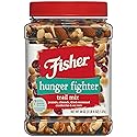 Fisher Snack Hunger Fighter Bulk Trail Mix, 38 oz (Pack of 1), Peanuts, Almonds, Dried Sweetened Cranberries and Soy Nuts, Snacks for Adults and Kids