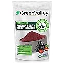Green Valley Superfoods Organic Aronia Berry Juice Powder, Chokeberry, Antioxidant Rich Anthocyanins (12 Ounce)