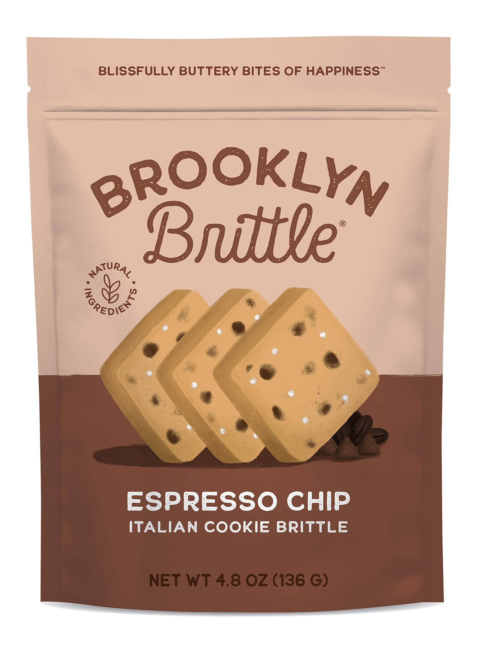 Brooklyn Brittle Deluxe Variety Bundle - Sweet & Savory Cookie Brittle|Italian Cookie Brittle|Flavors-Cinnamon Walnut, Espresso Chip, Lemon Cranberry
