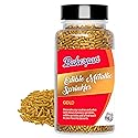 Bakerpan Gold Sprinkles Edible for Cupcakes, Gold Jimmies Sprinkles for Cake Decorating - 4.3 Ounces (Made in USA)