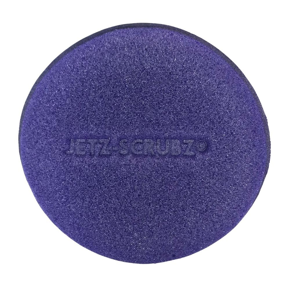 Jetz Scrubz Fashionable Scratch-Free Round Kitchen Scrubber Sponge (1-Pack, Purple)