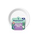 Repurpose 9 Inch Compostable Plates, Heavy Duty Paper Plates Microwave Safe, Plant-Based Paper Plate Alternative, White, 44 Count, 1 Pack