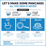 Flourish - Protein Pancake & Waffle Mix, Whey Protein Isolate & Flax Seed, Non-GMO, No Added Sugar, Superfood, High Protein & Fiber, Just Add Water - Vanilla, 16oz