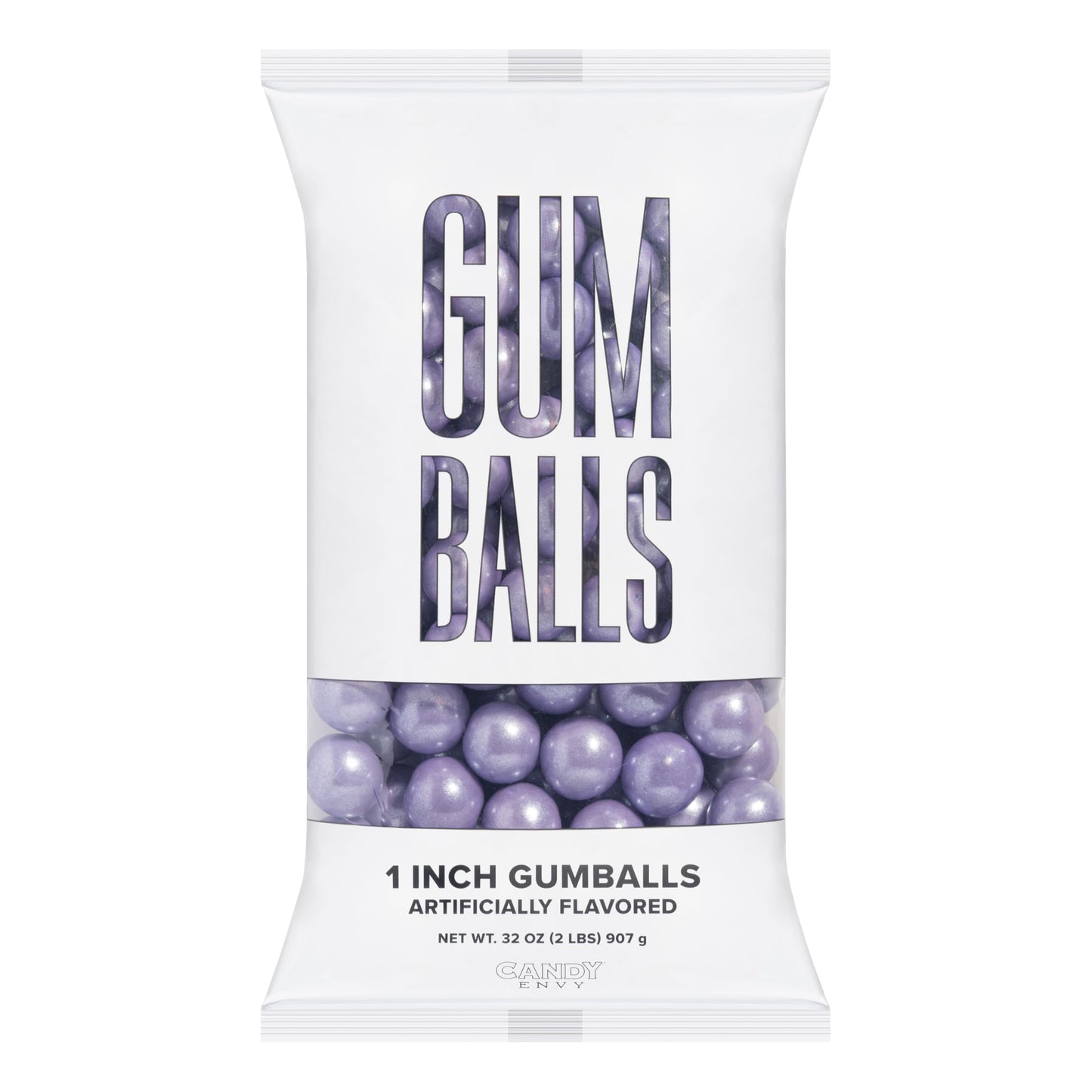 Candy Envy - Shimmer Lavender Gumballs - 1 Inch - Approximately 113 Gumballs Per 2 lb Bag - Bulk Lavender Candy - North American Made & Kosher