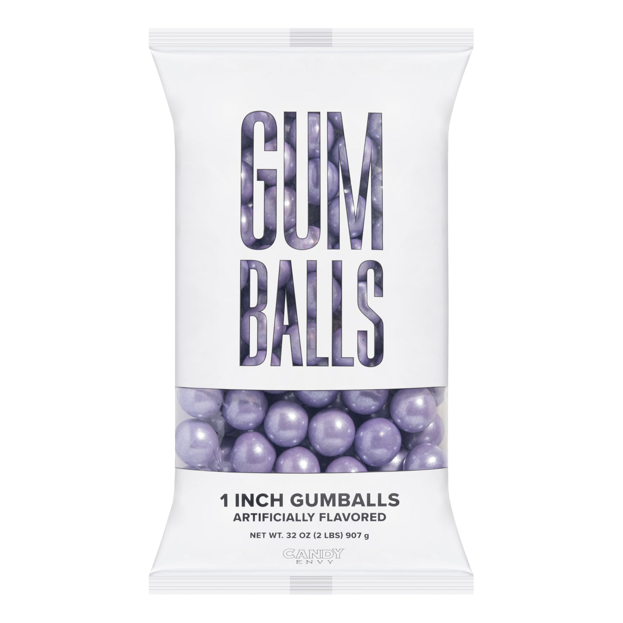 Candy Envy - Shimmer Lavender Gumballs - 1 Inch - Approximately 113 Gumballs Per 2 lb Bag - Bulk Lavender Candy - North American Made & Kosher