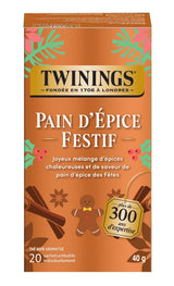 Twining Tea Gingerbread Joy Black Tea, 20 Counts, Caffeinated, Kosher, 20 Bags (Pack Of 6)