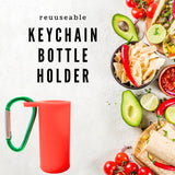 Portable 0.35oz Tajín Seasoning Bottle | On-the-Go Chili-Lime Flavor Enhancer Silicone Keychain Holder with Carabiner | Mini Travel Spice Kit (5 Pack)