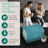 Lifeboost Medium Roast Low Acid Coffee K Cups - Single Origin Mold Free Non-GMO Organic Coffee Pods - Compatible with Keurig & Keurig 2 Machines - 10