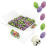 20 Pounds Fruidles Easter Cookies & Cream Chocolate Eggs, Multicolored Foil Wrapped Milk Chocolate in Happy Easter Egg Gift-Box