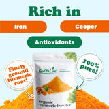 Food to Live Organic Turmeric Powder, 7 Pounds Non-GMO, Finely Ground Turmeric Root, Pure, Kosher, Vegan, Bulk. Fragrant Spice. Great for Asian