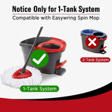 Mop Head Replacement for O-Cedar - Spin Mop Replacement Head - Microfiber Easywring Mop Heads with 1-Tank System, Machine Washable Mop Refill?Durable